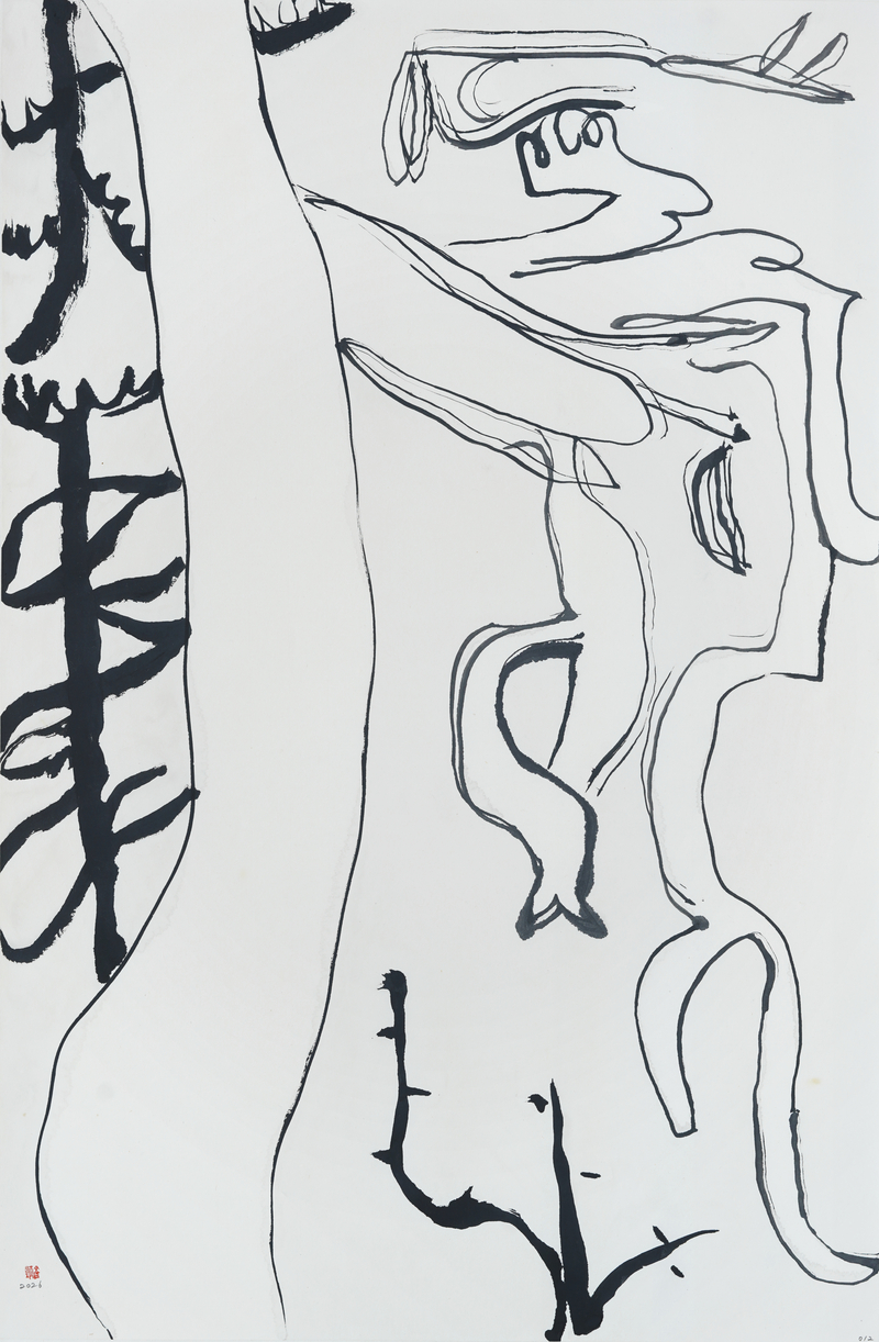 장병언, structure landscape 012, ink_on_paper, painting, 2026